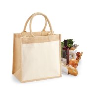 Cotton Pocket Jute Midi Tote
