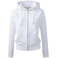 Anthem Zipped Women&#039;s Recycled And Organic Hoodie - White