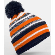 Beechfield Multi-Sport Fan Beanie - French Navy/​Orange/​White

