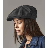 Beechfield Melton Wool Baker Boy Cap - Charcoal Marl