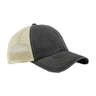 Beechfield 6 Panel Vintage Trucker Cap - Vintage Black/​Stone
