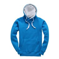 Cottonridge Premium Contrast Hoodie - Electric Blue/White