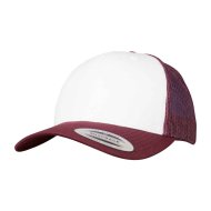 Flexfit Retro Coloured Front Trucker Cap - Maroon/​White
