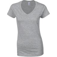 Gildan Ladies Softstyle V-Neck T-Shirt - Sport Grey
