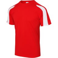 Just Cool by AWD Contrast T-Shirt - Fire Red/Arctic White