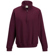 Just Hoods by AWD Sophomore 1/4 Zip Sweatshirt - Burgundy