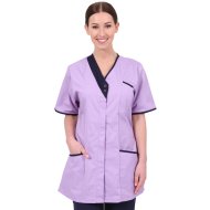 Behrens Ladies Asymmetrical Tunic - Lilac/Navy