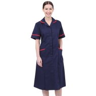 Behrens Ladies Healthcare Dress - Navy/Red