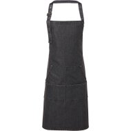 Premier Jeans Stitch Bib Apron - Black Denim