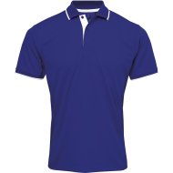 Premier Mens Contrast Coolchecker Polo Shirt - Royal/White