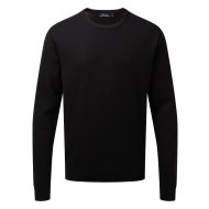 Premier Crew Neck Cotton-Rich Knitted Sweater - Black