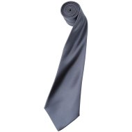 Premier Satin Tie - Steel