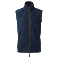 Premier Artisan Fleece Gilet - Navy/Brown