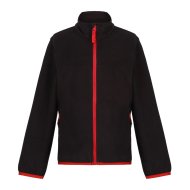 Regatta Professional Kids Full-Zip Microfleece - Black/Classic Red